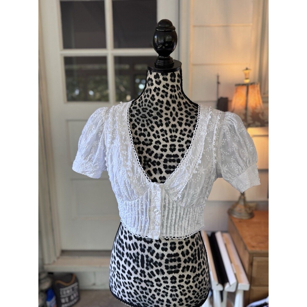 Dollskill Sugar Thrillz FRENCH SUMMER CROP TOP Small Milkmaid Fairy Festival
